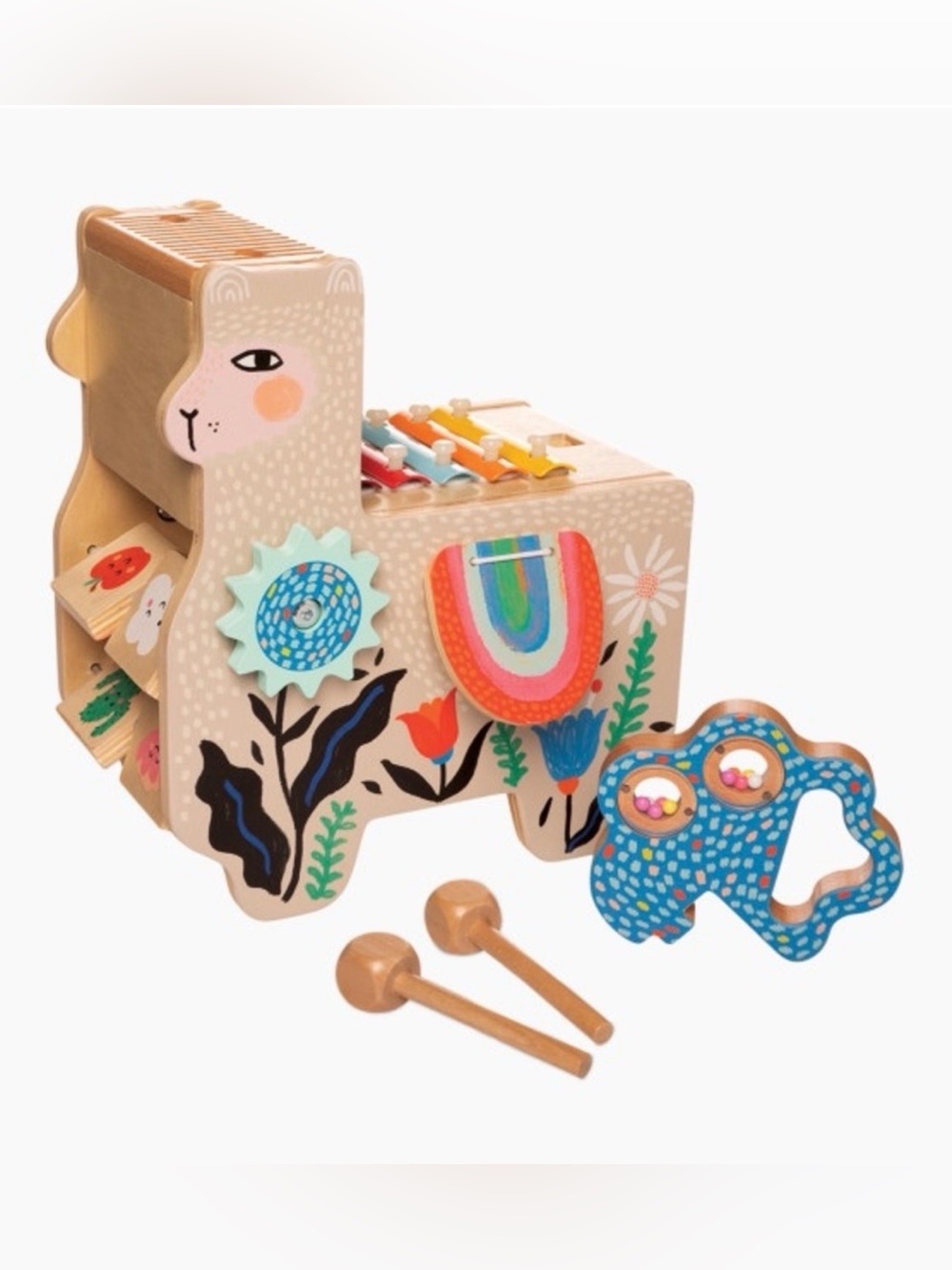 Wooden Llama Musical Activity Center Xylophone Manhattan Toy Lili Llama EUC